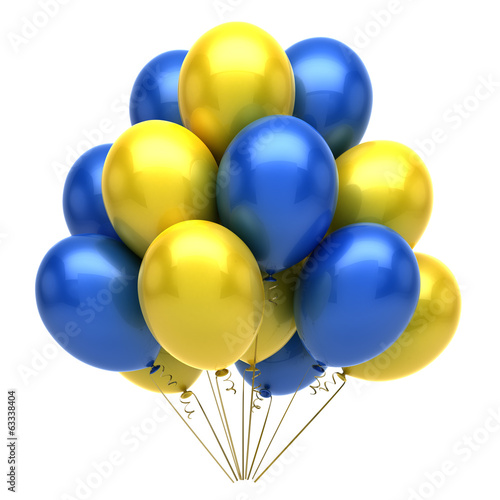 Blue Yellow Balloons