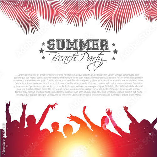 Summer Music Background - Vector