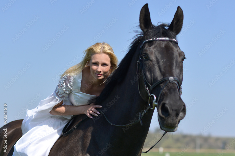 Fototapeta premium horse jumping