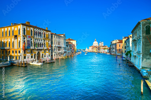 Venice grand canal, Santa Maria della Salute church landmark. It © stevanzz