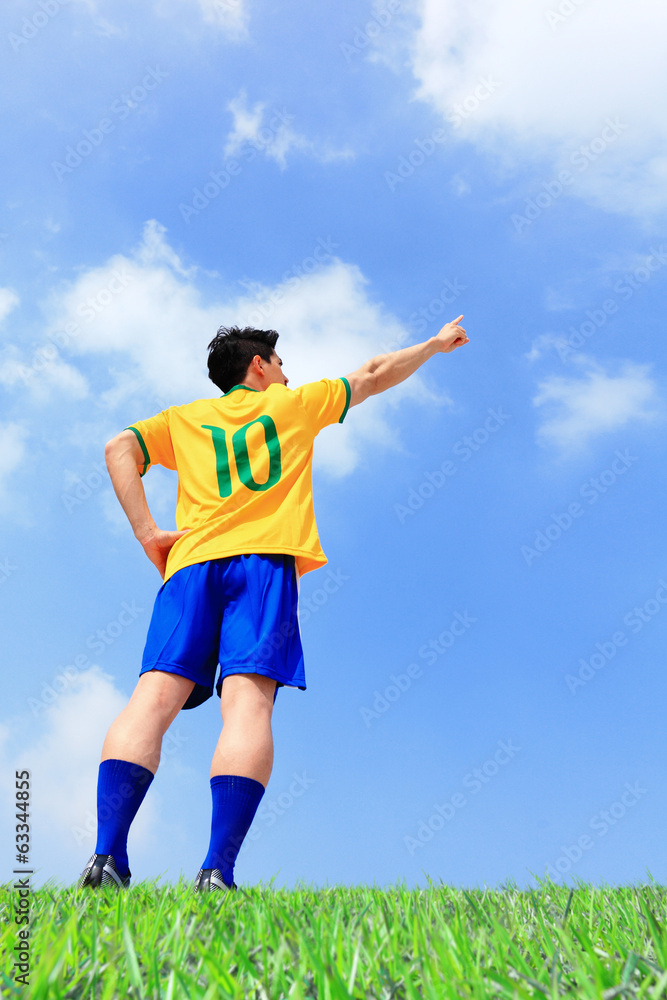 Fototapeta premium Lets play soccer now