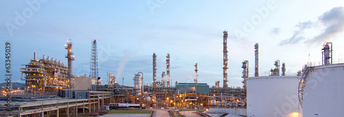 The panoramic view of the Propane plant in the morning