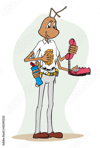 Ant wiping phone