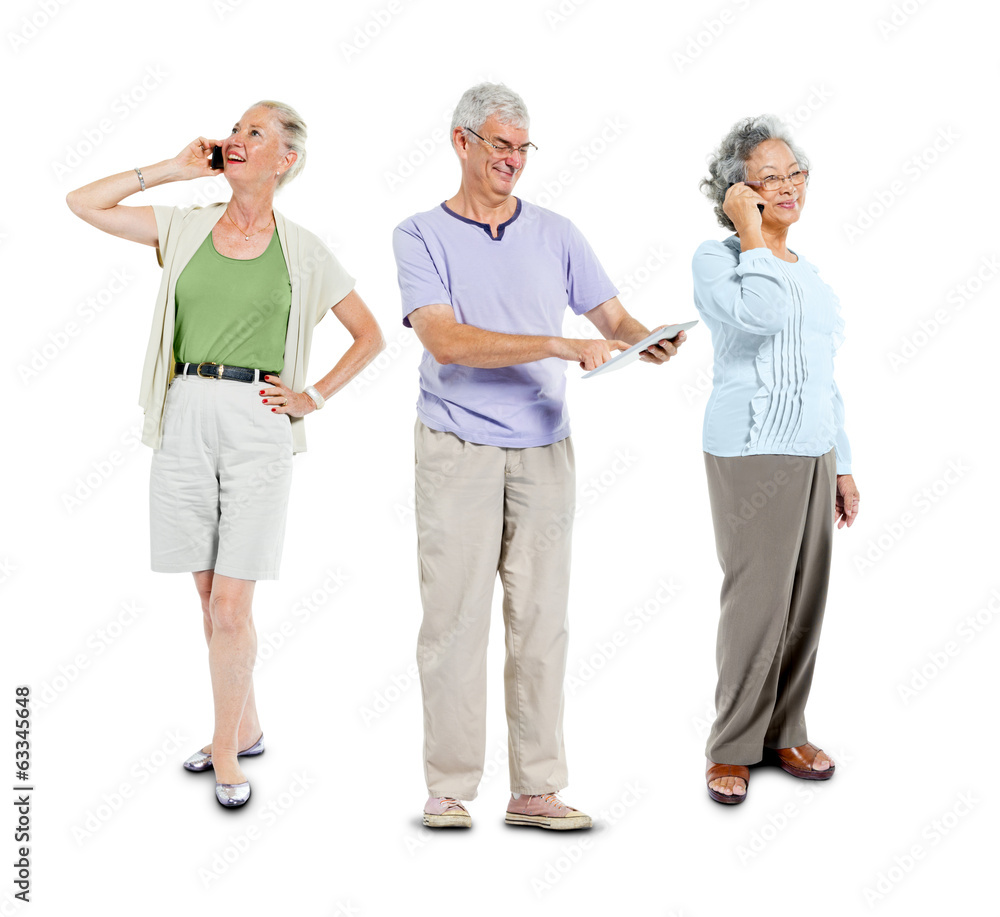 Senior Adults Using Communication Device
