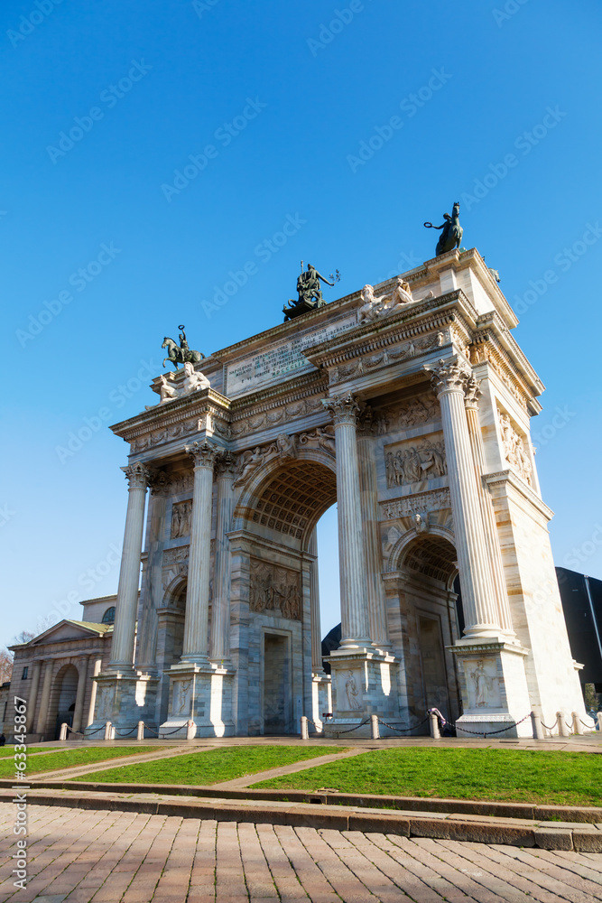 Triumphbogen Arco della Pace in Mailand Triumphbogen Arco della Pace in Mailand