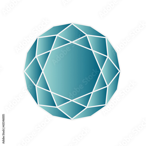 Blue Topaz - vector illustration