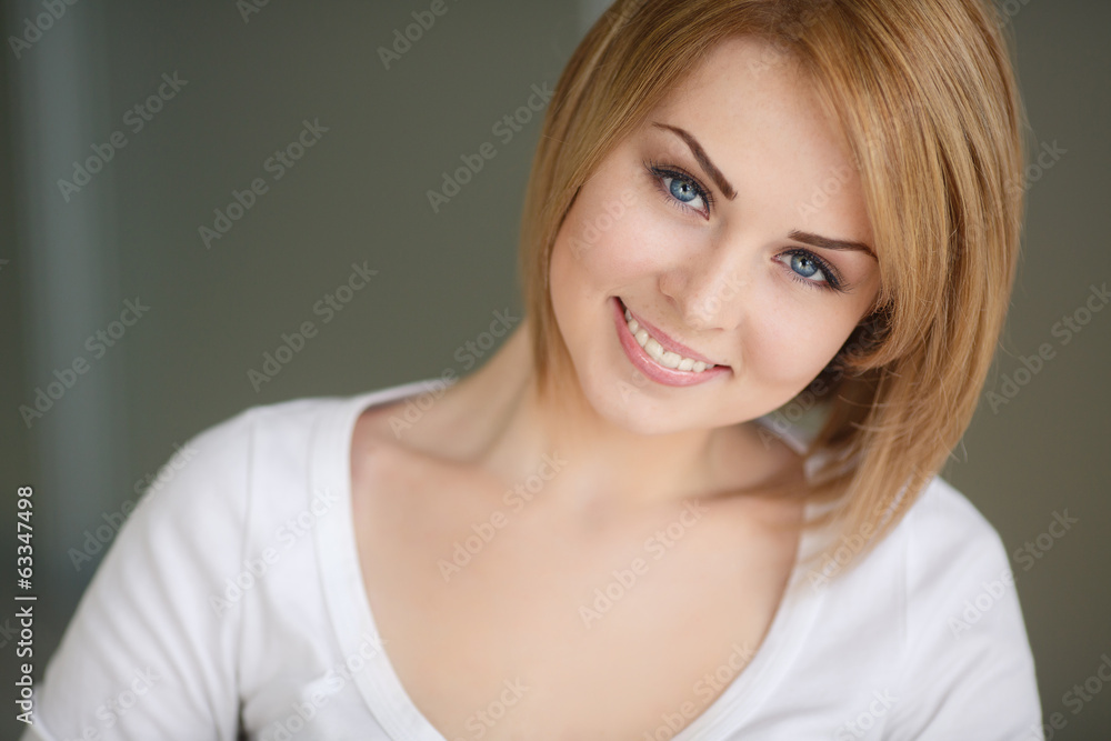 Happy, beautiful girl with wide smile Happy, beautiful girl with wide smile