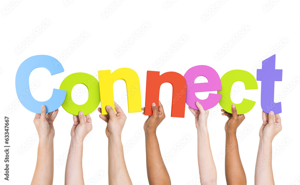 Multi-Ethnic Group Of Diverse People Holding Connect Multi-Ethnic Group Of Diverse People Holding Connect