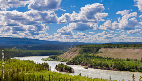 Five Finger Rapids landscape Yukon River Canada