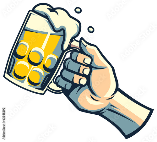hand hold a glass of beer