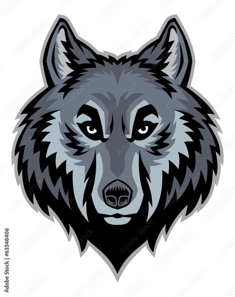 Naklejka premium wolf head mascot