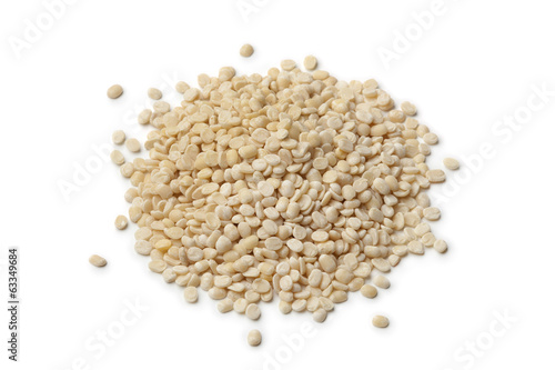 Heap of white lentils