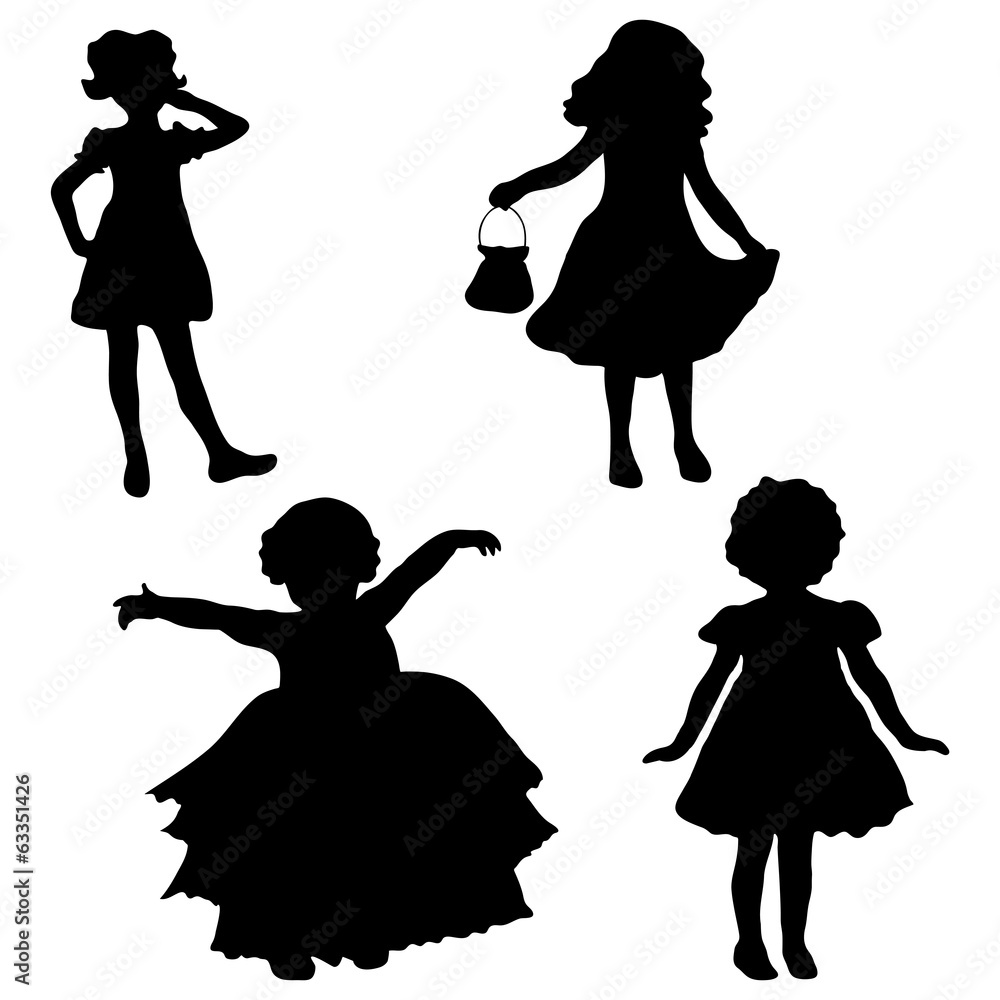 silhouettes girls