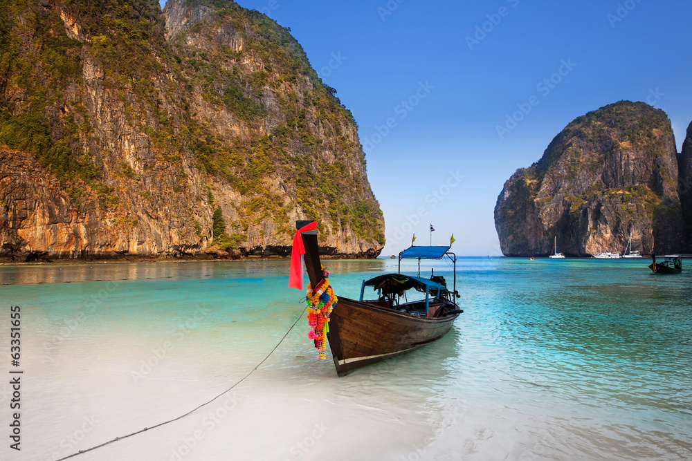 Maya bay or Ao Maya, Krabi, The most beautiful beach in Thailand