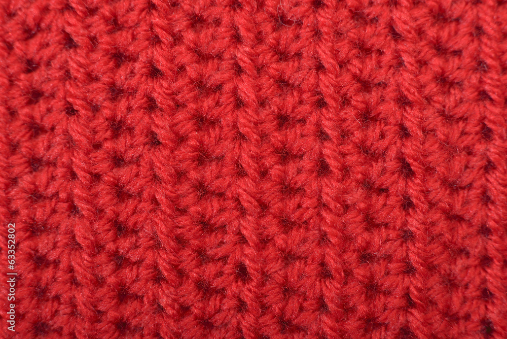 Red knitted