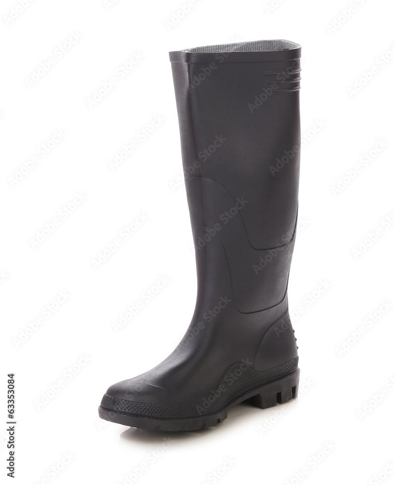 High rubber boot. High rubber boot.