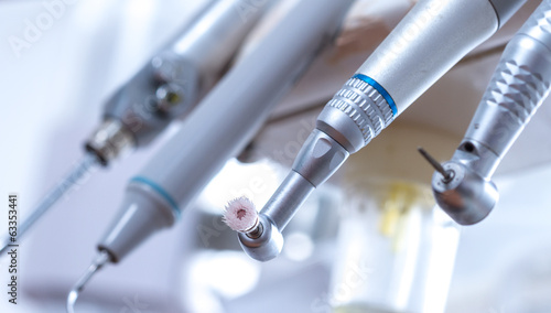 Dental Equipment. Close-up dental tools.