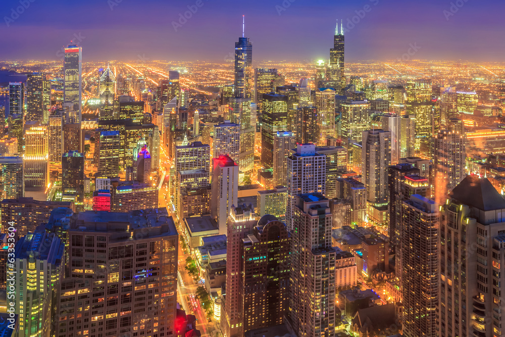 Naklejka premium Chicago skyline