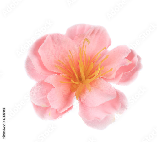 Pink artificial flower.