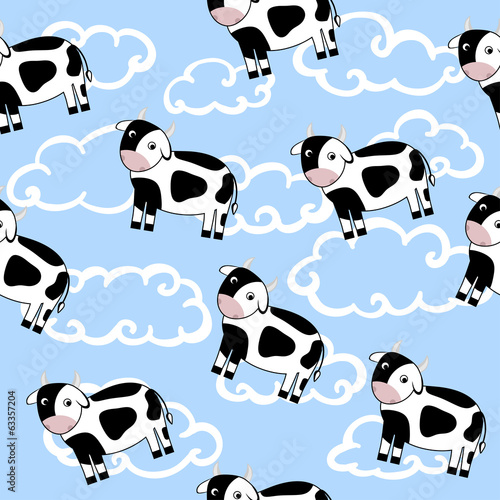 seamless pattern of cows