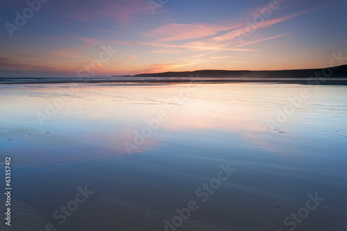 Sunset at Freshwater West beach