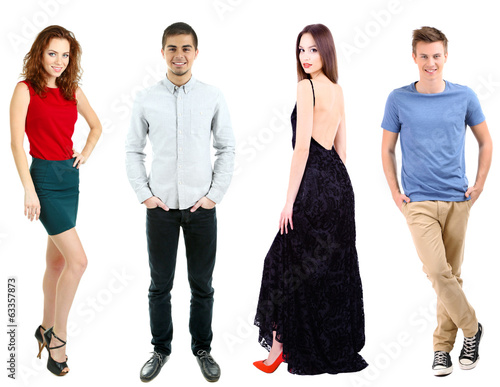 Collage of fashion models i...