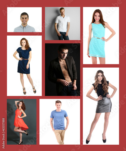 Collage of fashion models