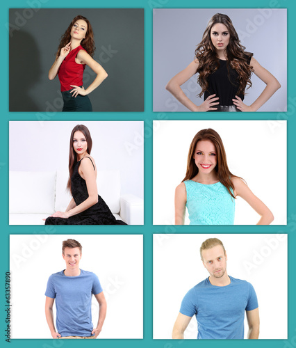 Collage of fashion models