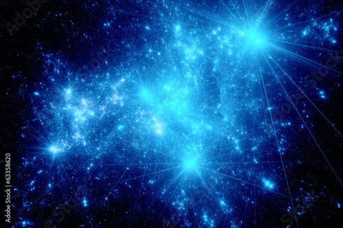 Fototapeta Naklejka Na Ścianę i Meble -  Blue stars in space