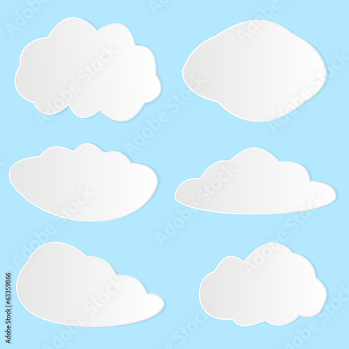 Vector illustration of clouds set