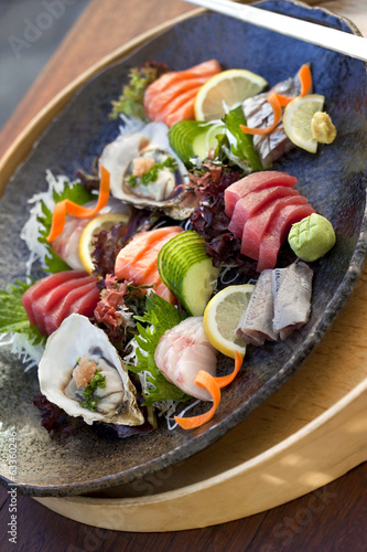 Poisson, thon, saumon, sushi, japon, cru, maki, japonais 