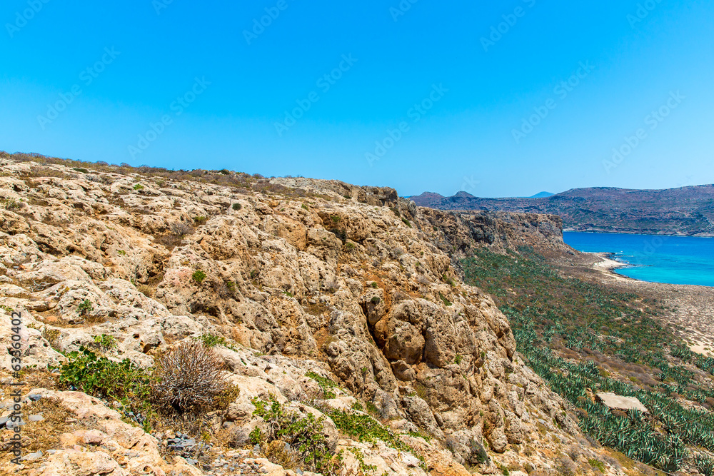 Gramvousa island near Crete, Greece. Balos beach