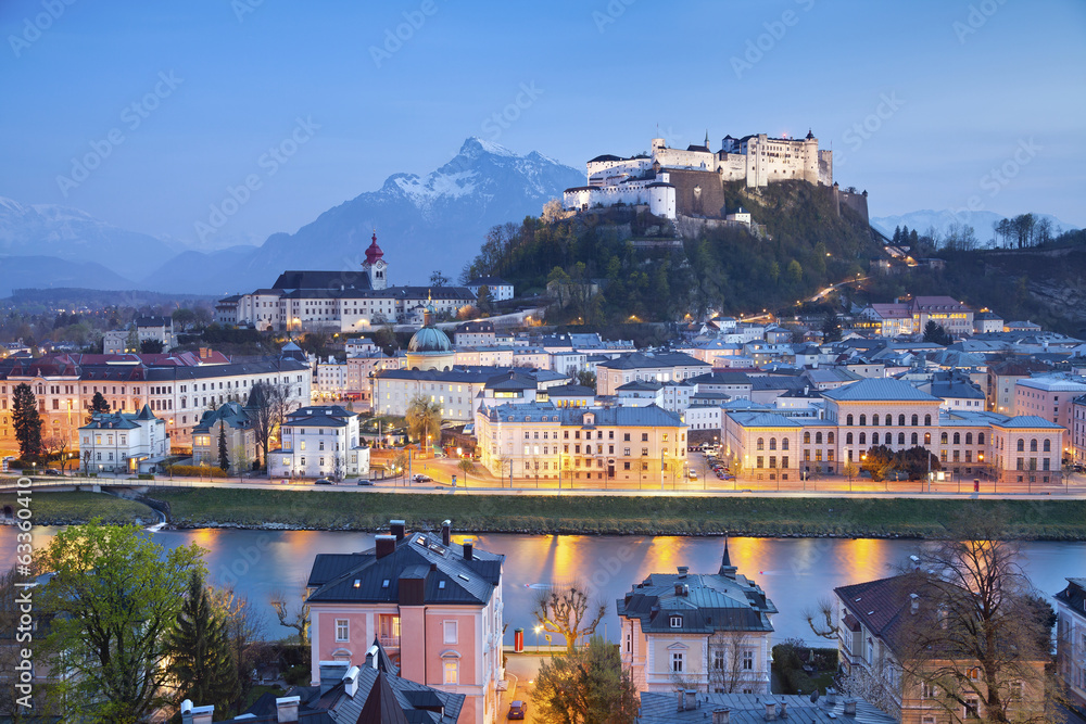 Salzburg, Austria. - obrazy, fototapety, plakaty 