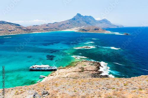 Gramvousa island near Crete, Greece. Balos beach.