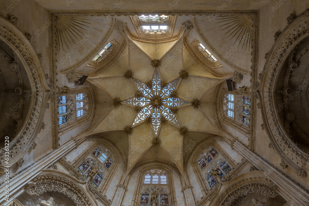 The Ceiling of Burgos Cathedral in Spain