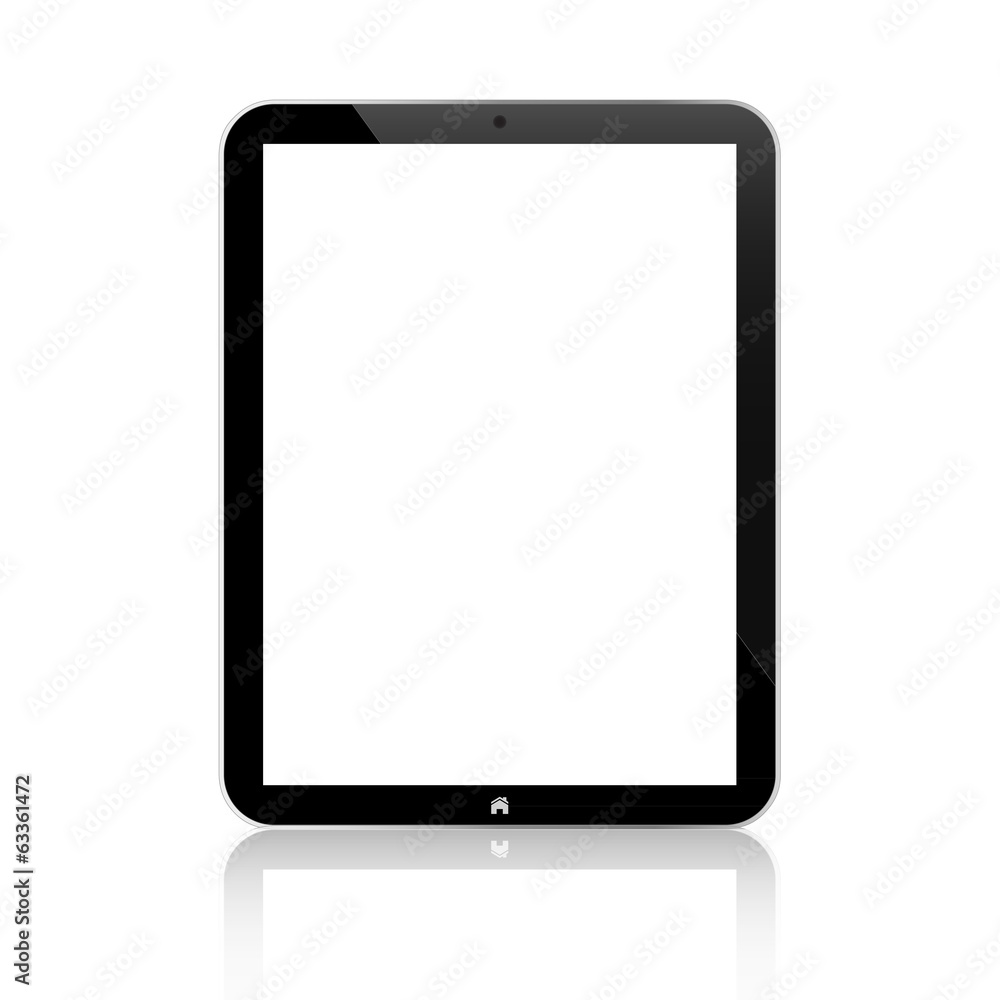 Black Business Tablet Similar With Button Isolated On White Black Business Tablet Similar With Button Isolated On White