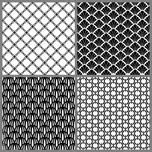 Seamless Pattern Mix Black/White