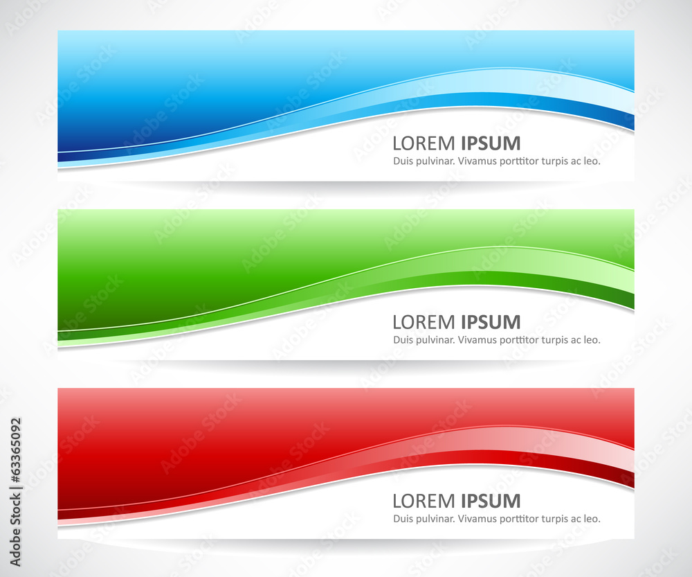 Fototapeta premium Vector set of abstract banner