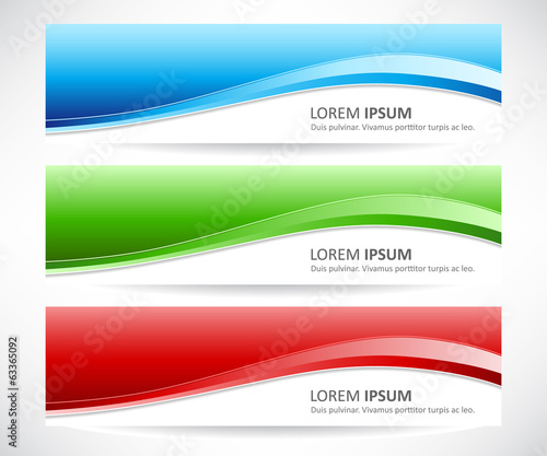 Vector set of abstract banner