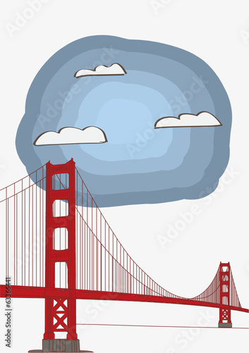 Vector Illustration of the Golden Gate Bridge