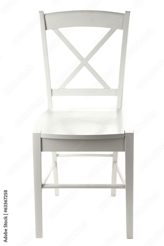 Old wooden chair, isolated on white