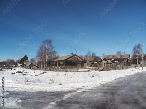 Russian village in winter