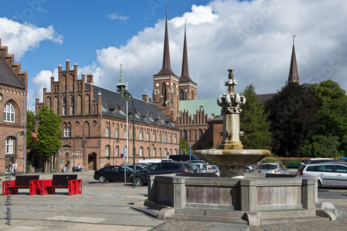 Tableau sur toile Place in Roskilde