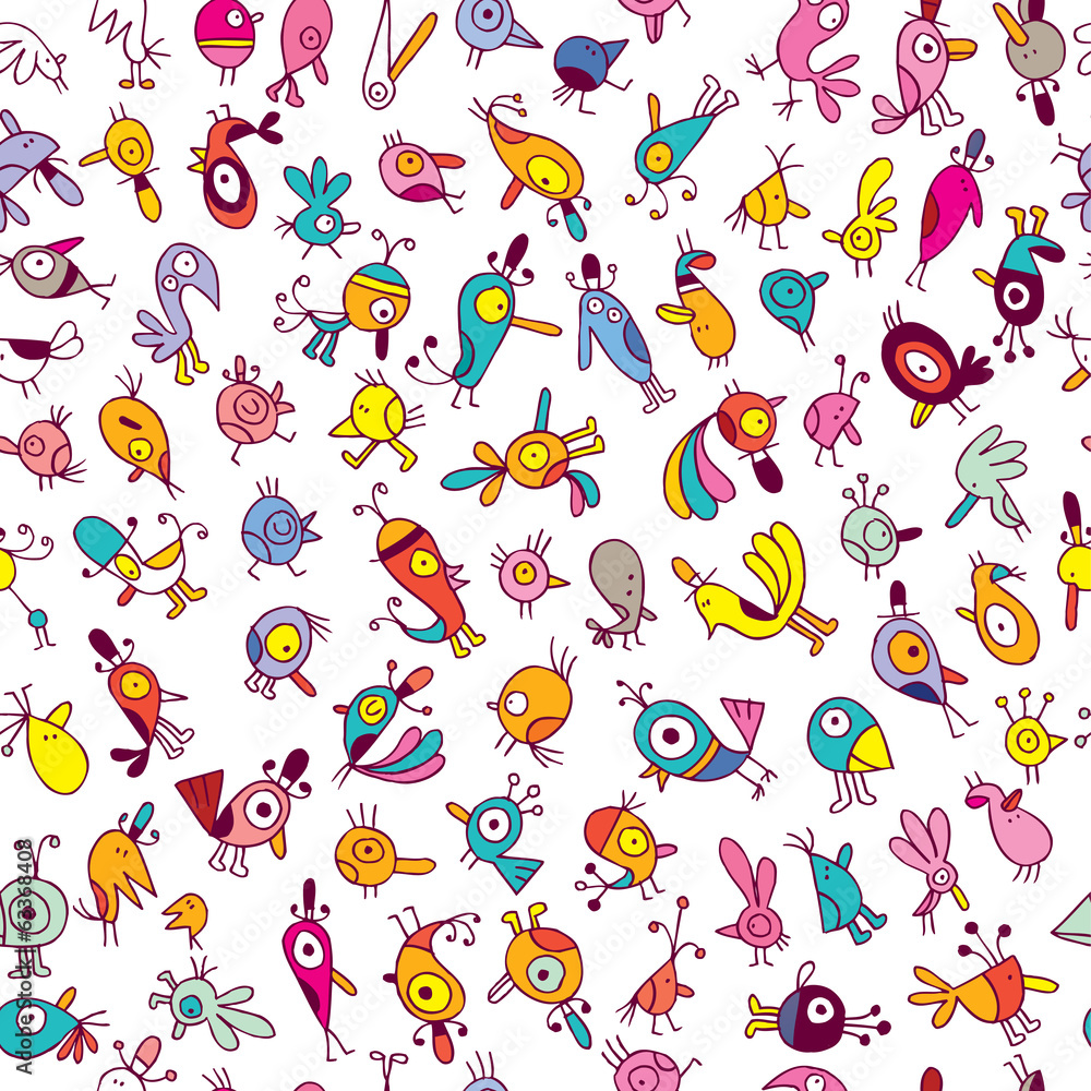 cartoon birds pattern
