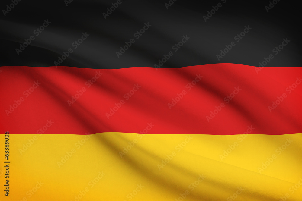 Naklejka premium Series of ruffled flags. Federal Republic of Germany.