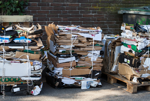 Stacks of Cardboard for Recycling