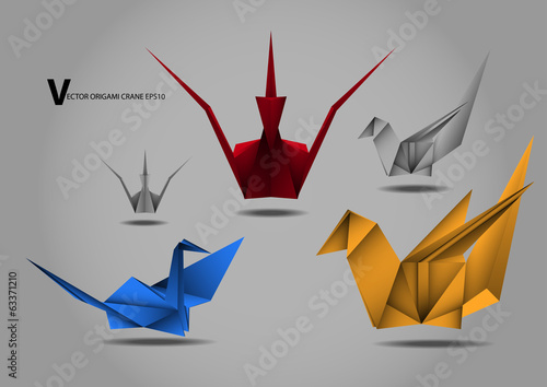 origami crane bird papertoy photo