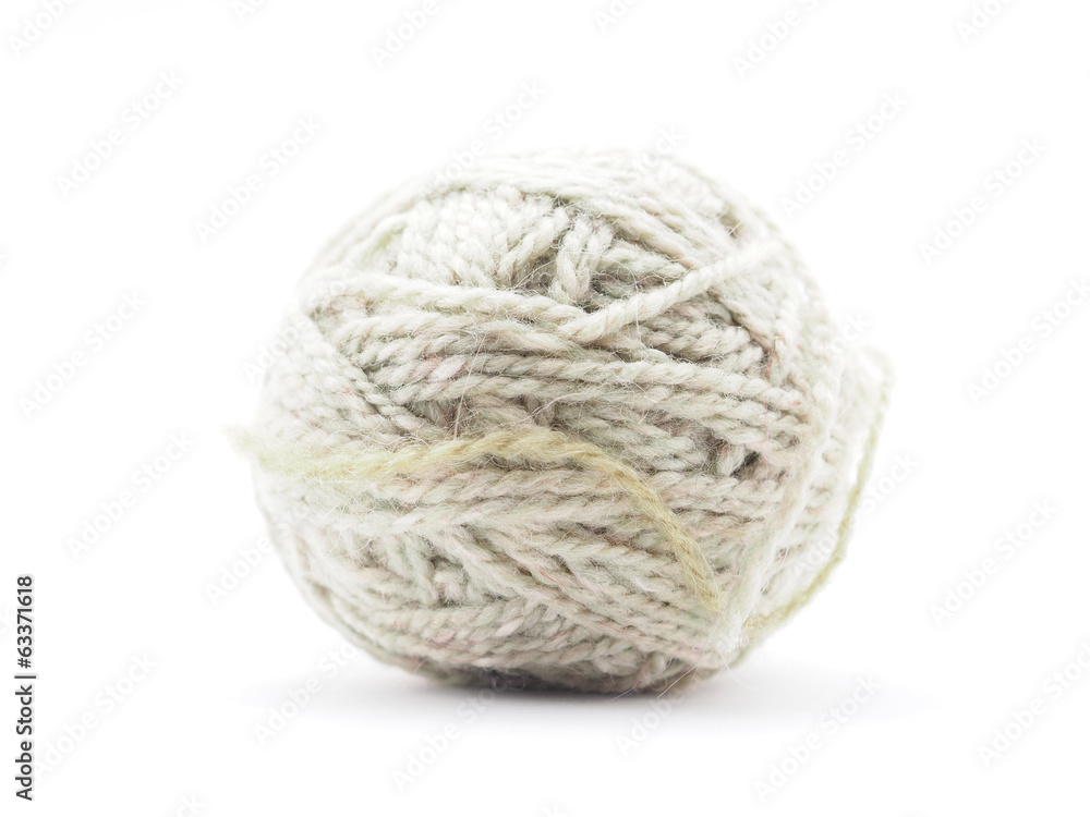 tangle with woolen threads on a white background tangle with woolen threads on a white background
