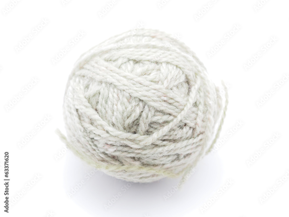 tangle with woolen threads on a white background tangle with woolen threads on a white background