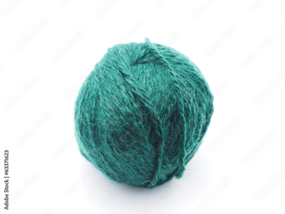 tangle with woolen threads on a white background tangle with woolen threads on a white background